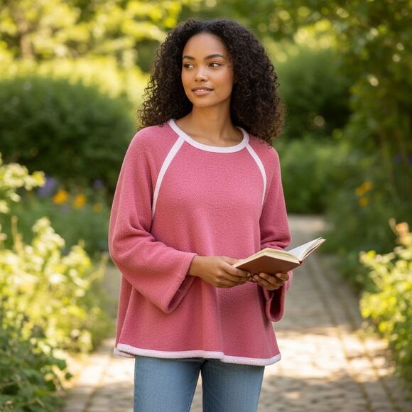 Pomander Place Terry Cloth Top Tuckernuck Sweatshirt Pullover - Picture 1 of 10